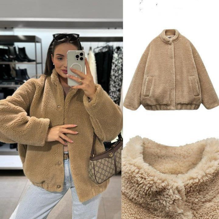 Veste Bomber en Fleece pour Femme