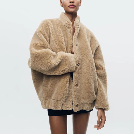 Veste Bomber en Fleece pour Femme